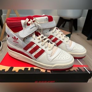 Adidas Forum 84 Hi white and red